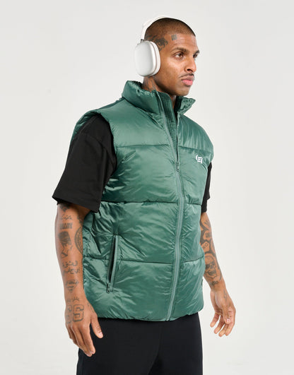 Echt Dart Puffer Vest - Green