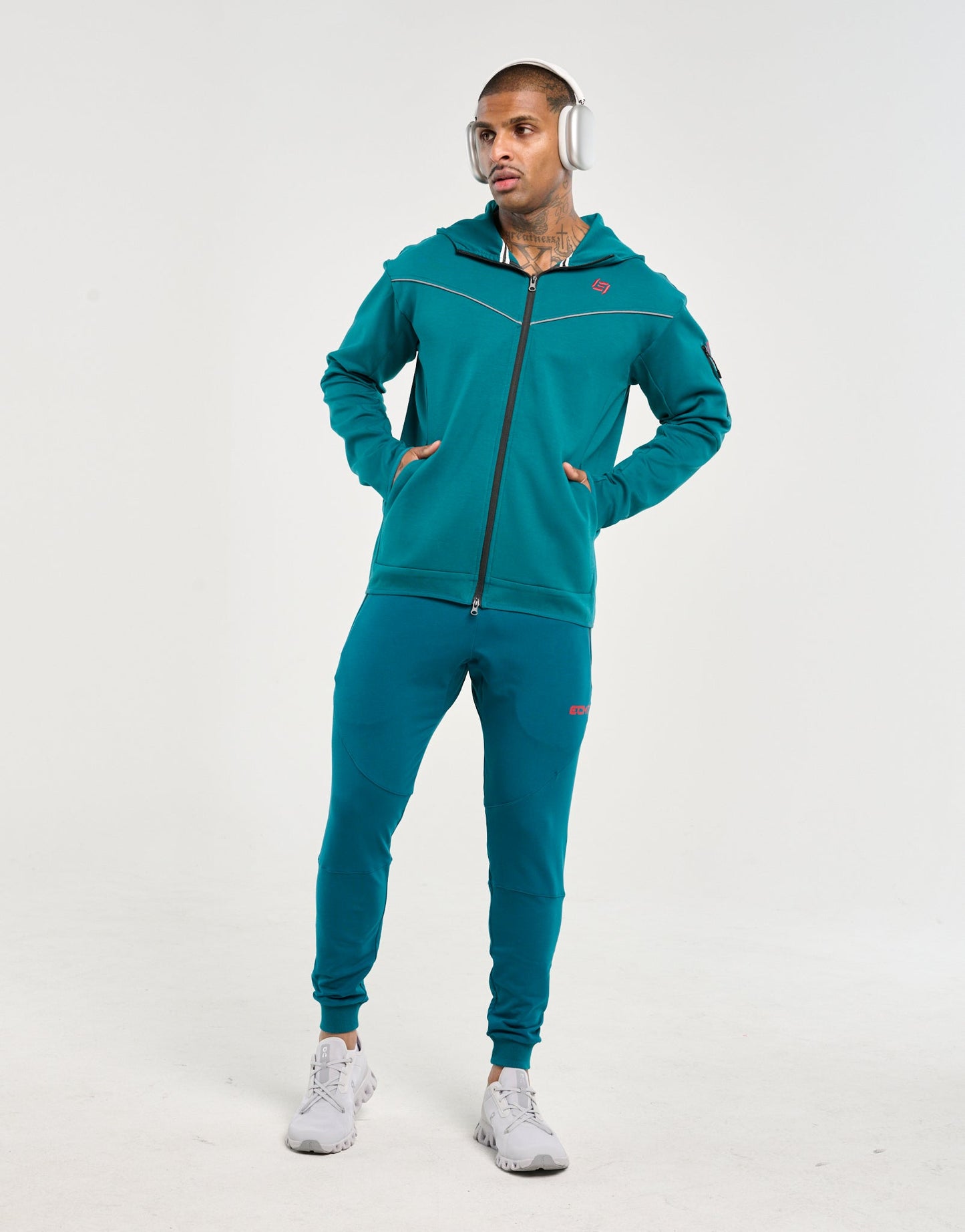 Echt Tech Zip-Up Hoodie - Teal