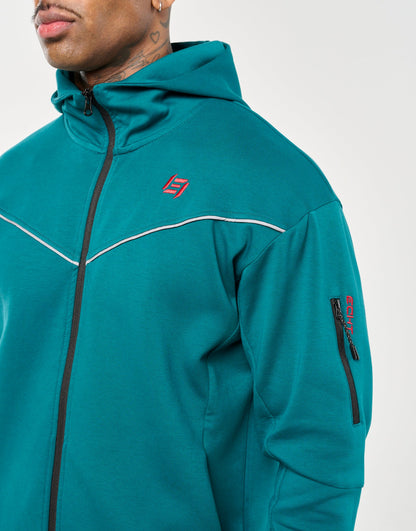 Echt Tech Zip-Up Hoodie - Teal