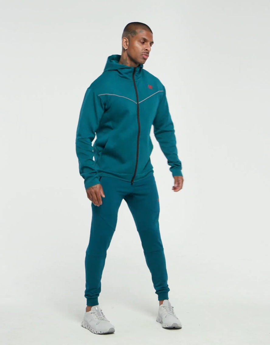 Echt Tech Zip-Up Hoodie - Teal