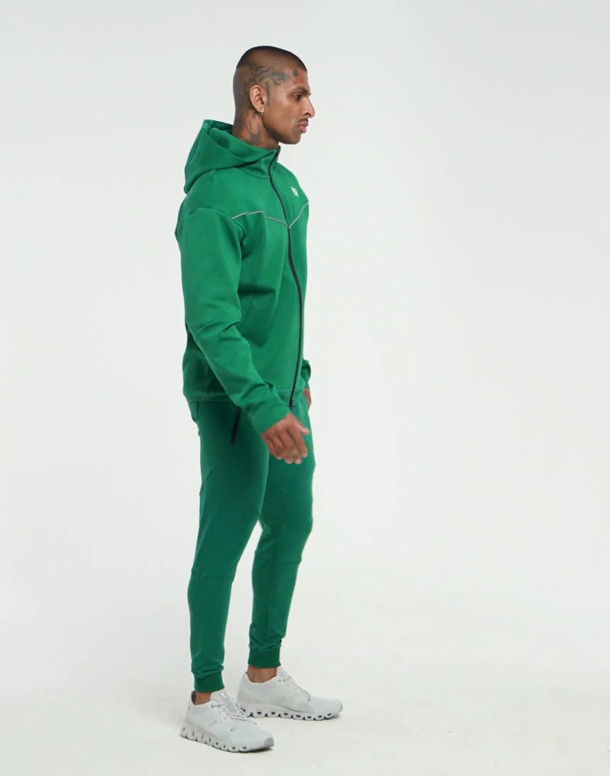 Echt Tech Zip-Up Hoodie - Green